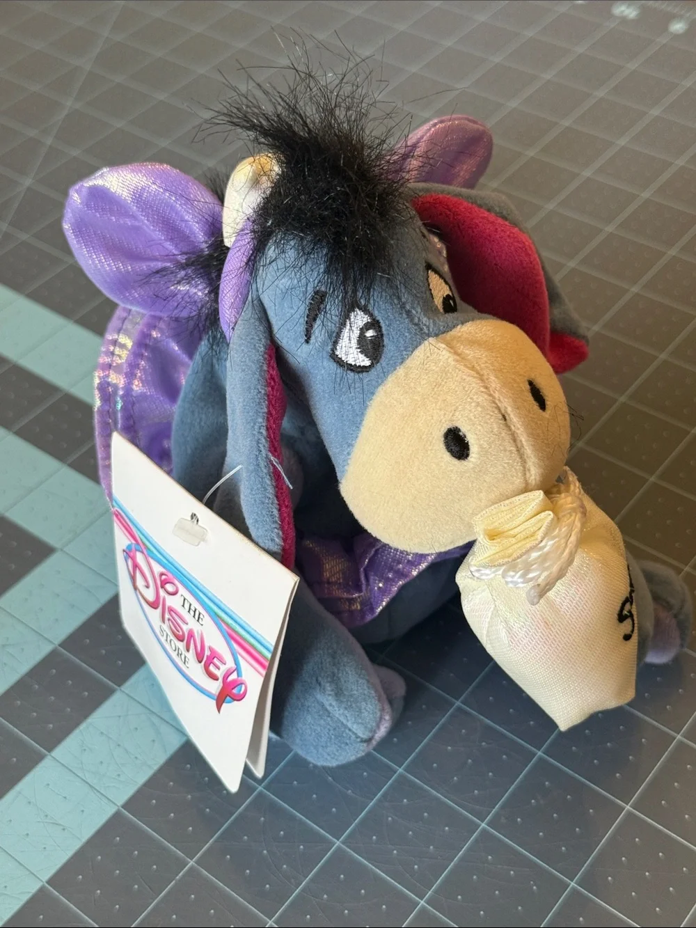 Vintage Disney Store Sugar Plum Fairy Eeyore mini bean bag plush